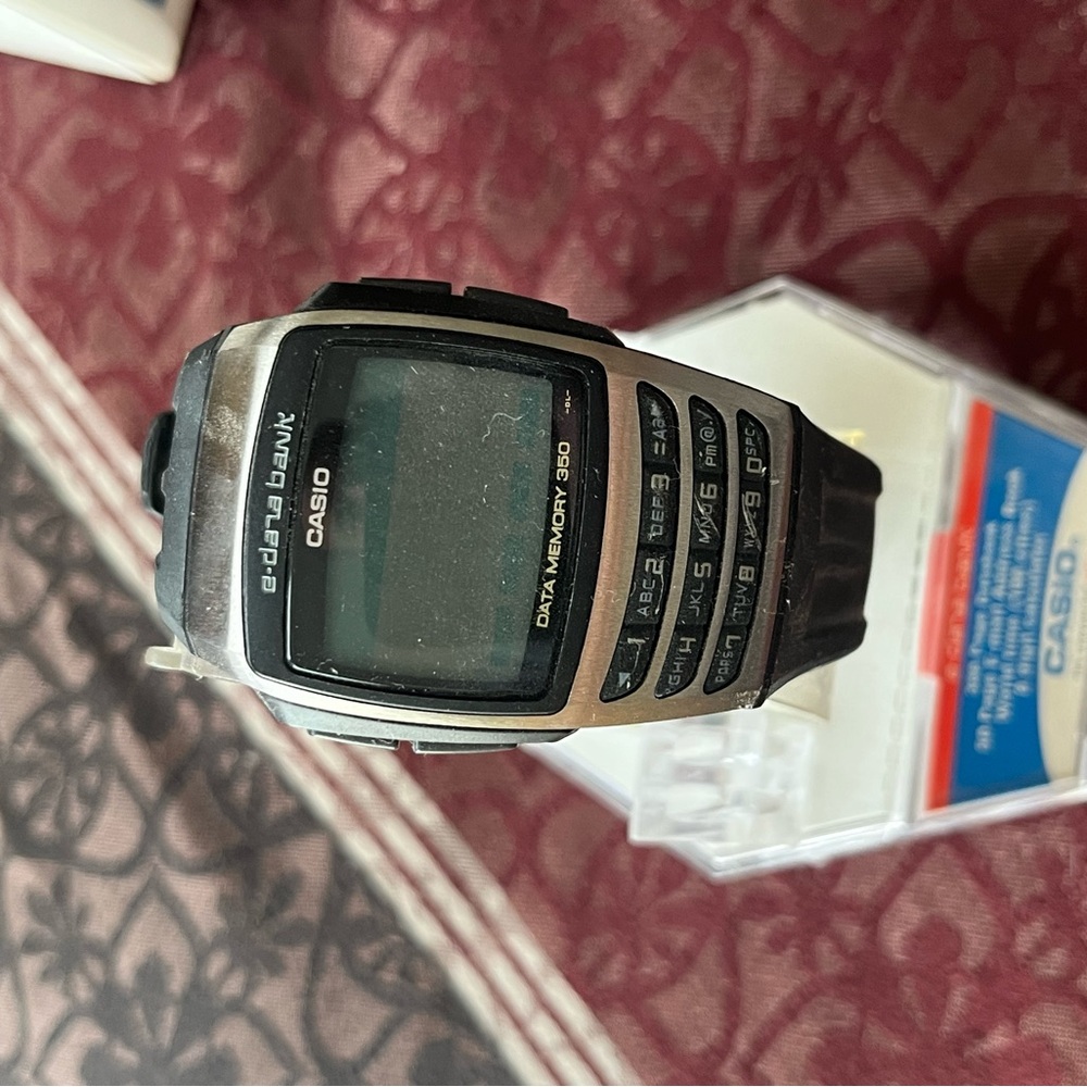 Casio Black Digital Watch with Data Memory